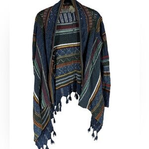 Peruvian Connection drapey Pima cotton knit sweater small